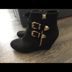 West Blvd wedge ankle boots